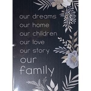 P Graham Dunn "Our Family" Story Board Linkable Stand-Up Frame Decor New